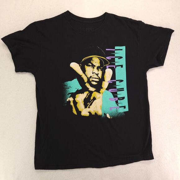Ice Cube Rap Short Sleeve Graphic T-Shirt Adult Mens Size Large L Black - Picture 2 of 9